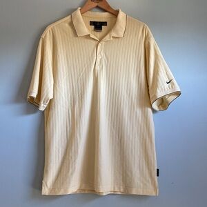 Nike Golf Yellow Dri-Fit Polo Size Large